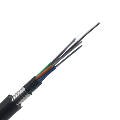 ترجیح GYTY53 2-144 هسته های درب فیبر نوری کابل دو لایه PE ژاکت