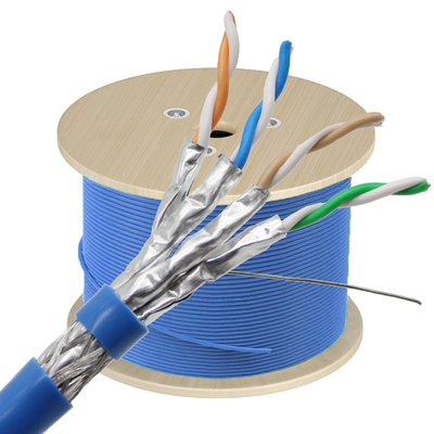 چین کارخانه کابل اترنت CAT8 1000ft سرعت بالا 40Gbps 2000MHz SFTP 22AWG کابل LAN CAT8