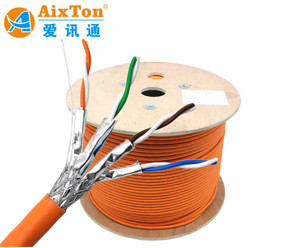 OEM Ftp Stp Sftp شبکه Cat7 LAN کابل 1000ft 305m رول 23awg با جعبه