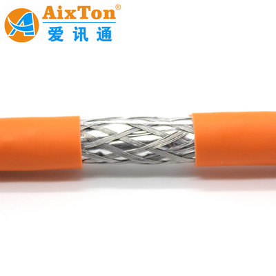 کابل اترنتی SFTP Cat7 مس جامد 500ft آبی PVC پوشه شده کابل ارتباطات LAN SFTP