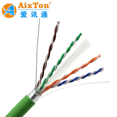 کابل LAN 1000ft Cat 6A کابل شبکه UTP با FTP 23AWG Copper Cat6A برای دوربین های Cctv کابل اترنت