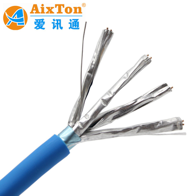 4 جفت BC Utp Ftp Cat6A Cat7 LAN Ethernet Cat5E سیم پیچ UTP کابل با مواد عایق PE با کد رنگی