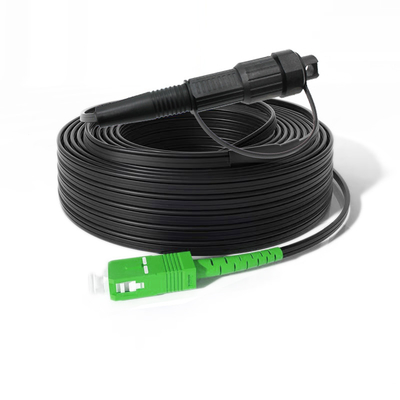سیم پیچ فیبر نوری ضد آب با نوع کانکتور LC، مونتاژ کابل قطره صاف و FTTH Corning Optitap