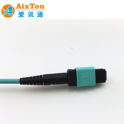 ویتنام OM4 MTP/MPO 8 12 16 24 هسته فیبر تک حالت کابل پیچ نوری برای 10G Ethernet فاصله 300m در 850nm