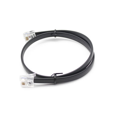 Indoor RJ12 6P6C Telephone Patch Cables Straight Modular Cable