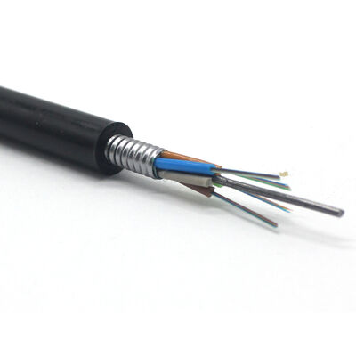 کابل فیبر نوری GYTS GYTA53-24B1 دارای گواهی CE برای زیر زمین با زره نوار فولادی و غلاف LSZH