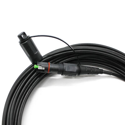 قیمت کارخانه H-OPT-SC در فضای باز IP67 ضد آب FTTH پیش ساخته فیبر نوری پیچ سیم سازگار Corning