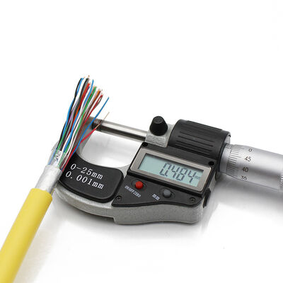 زرد LSZH Cat3 UTP و FTP 24AWG 10 / 20 / 50 / 100 / 200 جفت کابل تلفن چند جفت در فضای باز