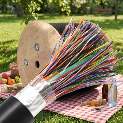 کابل تلفن Cat3 Cat5 20 25 50 100 300 کابل تلفن چند جفت پر شده از ژله